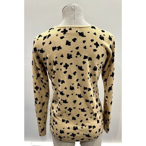 Azul by Moussy Knit Pullover Fitted Sweater in Tan Leopard Size S/M - Picture 4 of 5